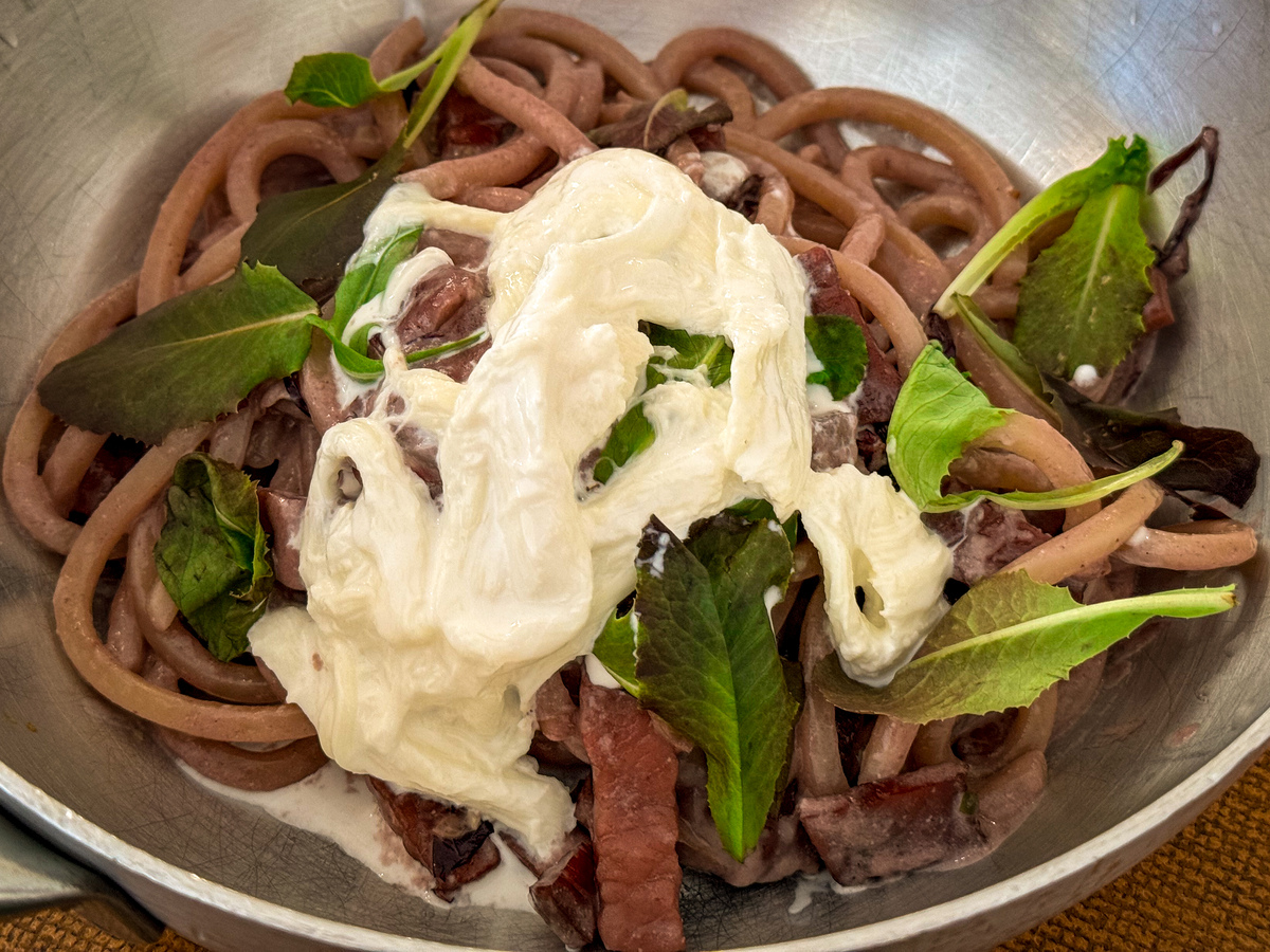 A delicious pasta dish from Spaghetti d'Italia in Monopoli.